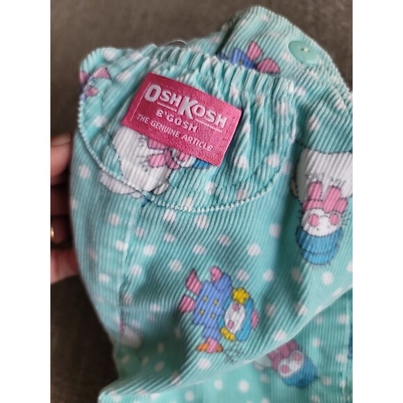 Vtg Osh Kosh Bgosh Snowman Courderoy Overalls Matching Turtleneck Snowball Feet - Picture 14 of 14